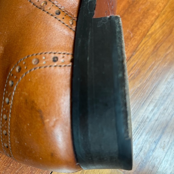 BODEN Wingtip Brogues Shoes Tan Leather Euro sz 40 - Picture 7 of 11